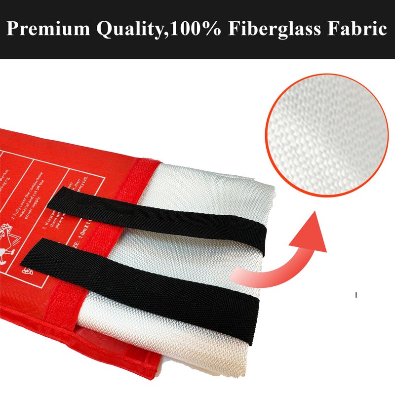 C CRYSTAL LEMON Fire Blanket, Fiberglass Survival Gear for Outdoor Situations, Emergency Retardant Blanket with Fire Suppression Properties, Easy to Use, Ideal for Home Safety and Survival Kits - Image 4